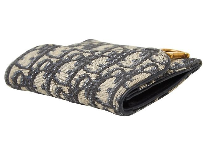 Monedero de jacquard Dior Oblique Christian Dior Azul marino - vista 5