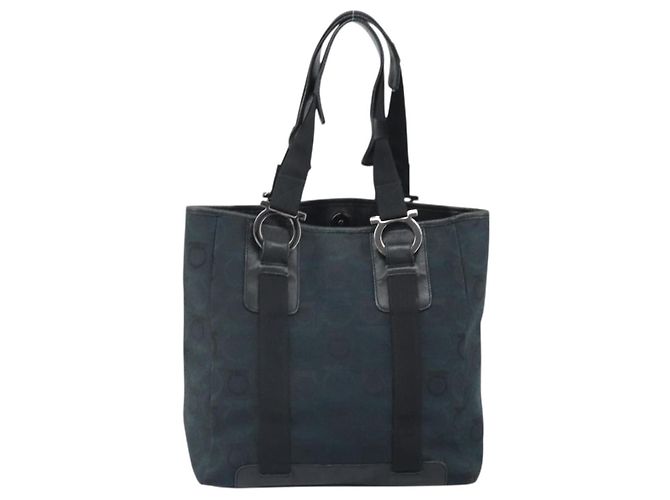Borsa Gancini in tela Salvatore Ferragamo Blu navy - vista 2