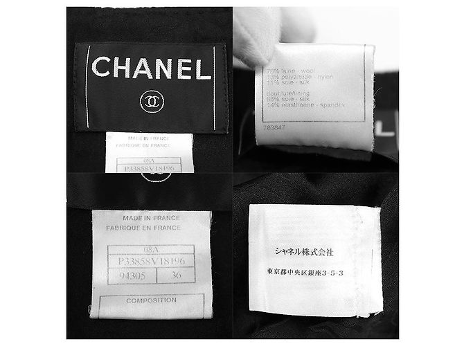 Timeless Chanel Little Black Tweed Wool Blend Jacket - view 10