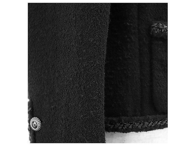 Timeless Chanel Little Black Tweed Wool Blend Jacket - view 16