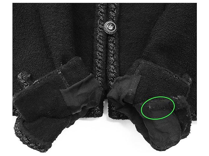 Timeless Chanel Little Black Tweed Wool Blend Jacket - view 9