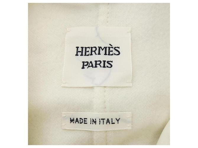Hermès Abrigo de cachemira Hermes Blanco - vista 4