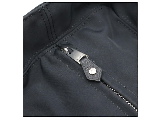 Hermès Acapulco MM Nylon-Leder Tote Bag Schwarz - Ansicht 4