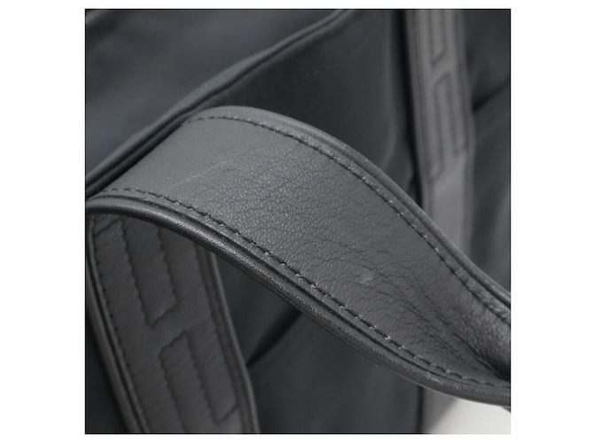 Hermès Acapulco MM Nylon-Leder Tote Bag Schwarz - Ansicht 6