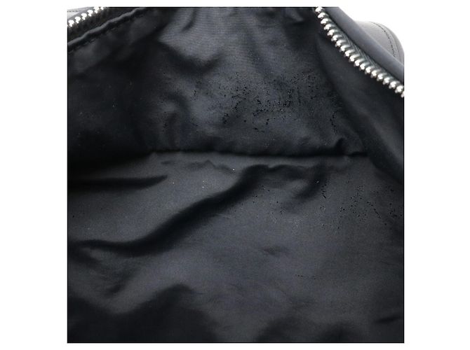 Hermès Acapulco MM Nylon-Leder Tote Bag Schwarz - Ansicht 8