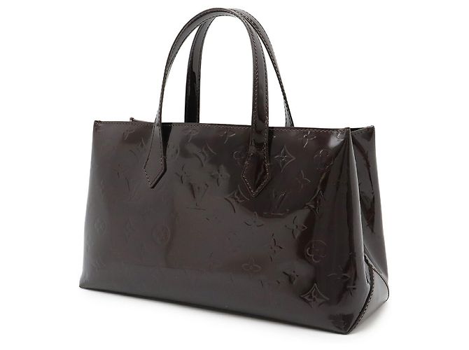 Borsa Louis Vuitton Wilshire PM Monogram Vernis Porpora - vista 2