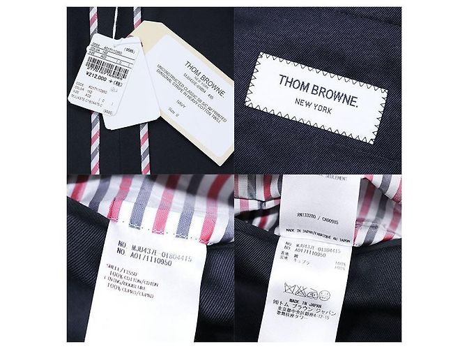 Thom Browne BLAZER CLÁSSICO NÃO CONSTRUÍDO em Twill de Algodão Pesado Azul Azul marinho - vista 10