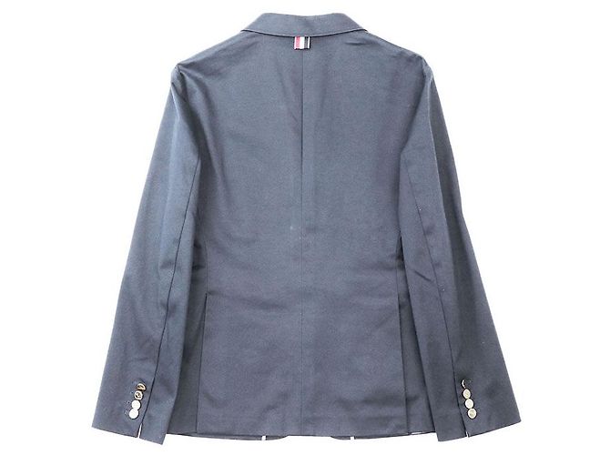 Thom Browne BLAZER CLÁSSICO NÃO CONSTRUÍDO em Twill de Algodão Pesado Azul Azul marinho - vista 15