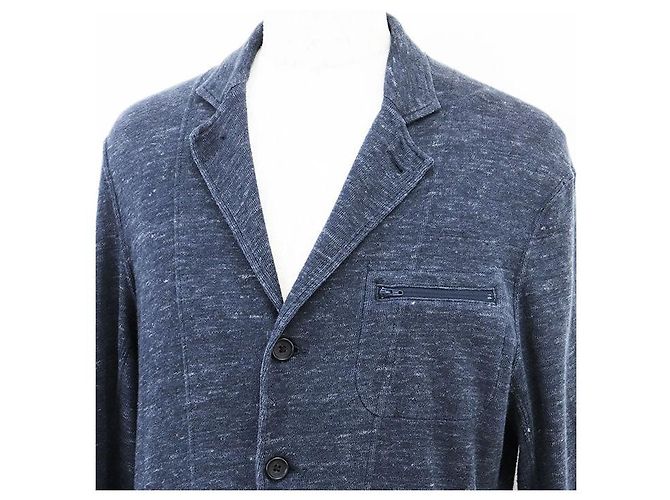 Autre Marque Chaqueta de punto de algodón y lino melange a medida de Engineered Garments Azul Azul marino - vista 2