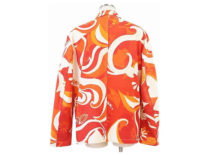 Autre Marque Chaqueta de algodón con motivo floral Dries Van Noten Naranja - vista 10