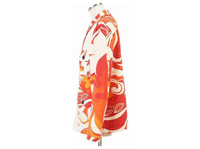 Autre Marque Chaqueta de algodón con motivo floral Dries Van Noten Naranja - vista 13
