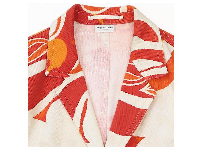 Autre Marque Chaqueta de algodón con motivo floral Dries Van Noten Naranja - vista 4