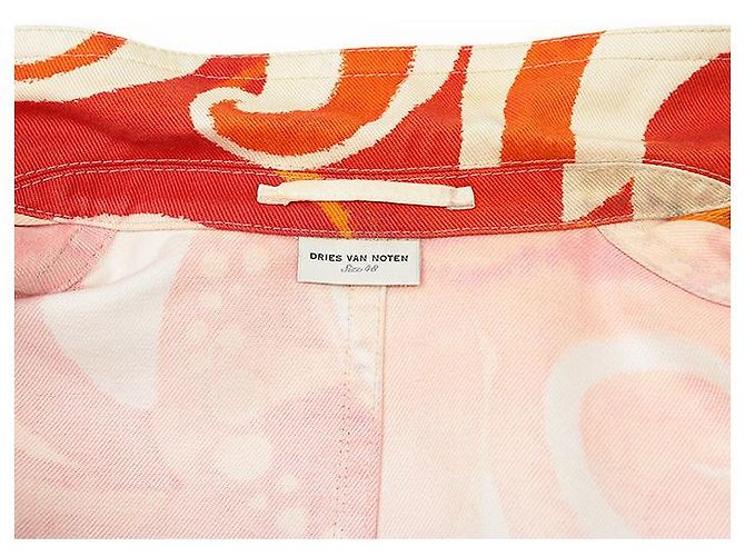 Autre Marque Chaqueta de algodón con motivo floral Dries Van Noten Naranja - vista 6