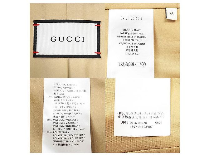 Abrigo Gucci 100% lana Beige - vista 10