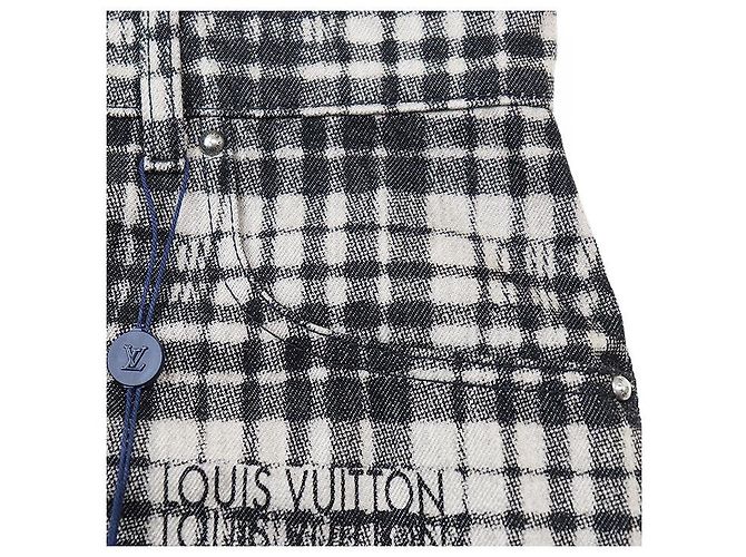 Shorts de algodão com padrão check Louis Vuitton Preto - vista 5