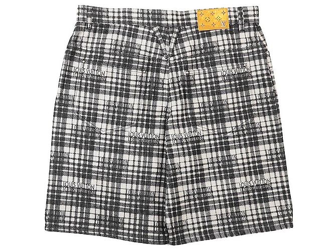 Shorts de algodão com padrão check Louis Vuitton Preto - vista 7