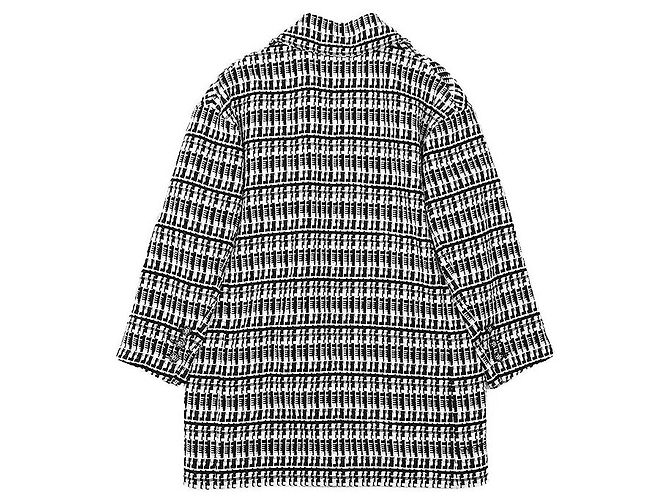 Timeless Chaqueta Larga de Tweed Chanel P78886 Negro Blanco - vista 14