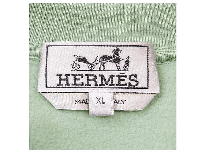 Herren Sweatshirt aus Baumwolle von Hermès Grün - Ansicht 8