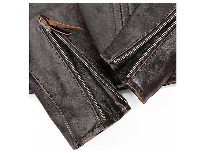 Autre Marque La verdadera chaqueta de cuero Buco J-100 de McCOY'S Bronce Marrón oscuro - vista 12