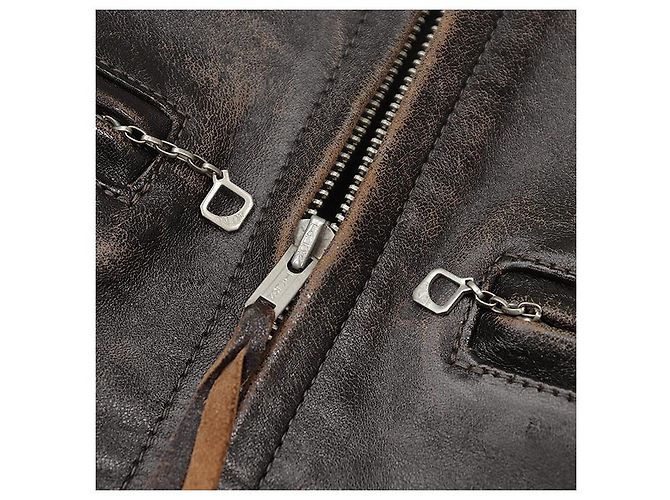 Autre Marque La verdadera chaqueta de cuero Buco J-100 de McCOY'S Bronce Marrón oscuro - vista 4