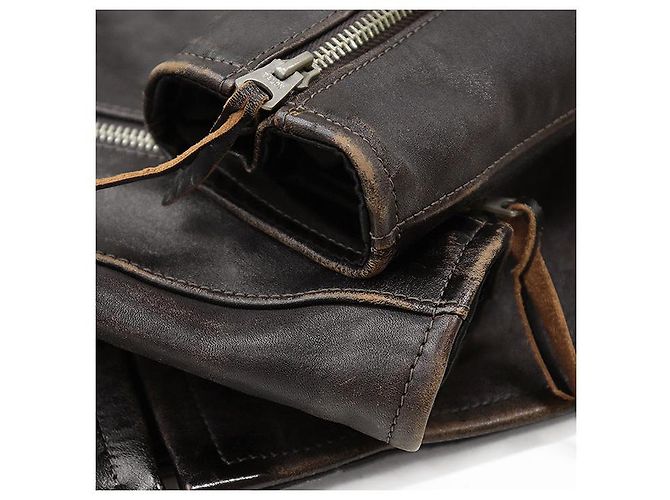 Autre Marque La verdadera chaqueta de cuero Buco J-100 de McCOY'S Bronce Marrón oscuro - vista 5