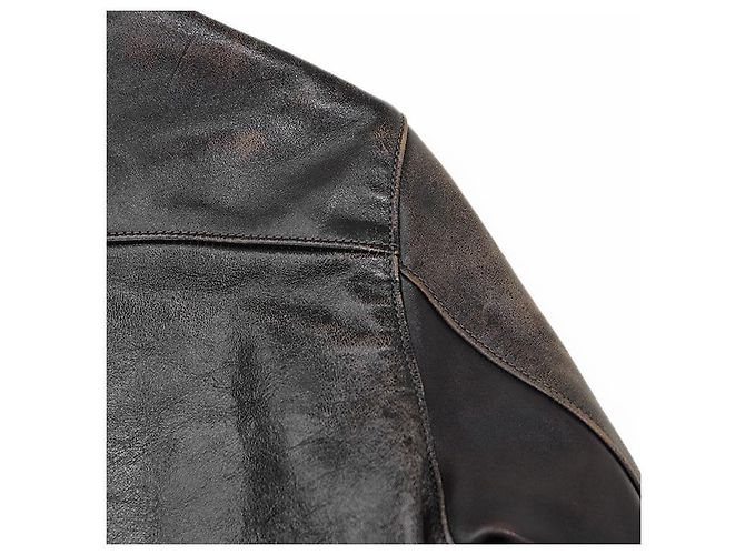 Autre Marque La verdadera chaqueta de cuero Buco J-100 de McCOY'S Bronce Marrón oscuro - vista 8