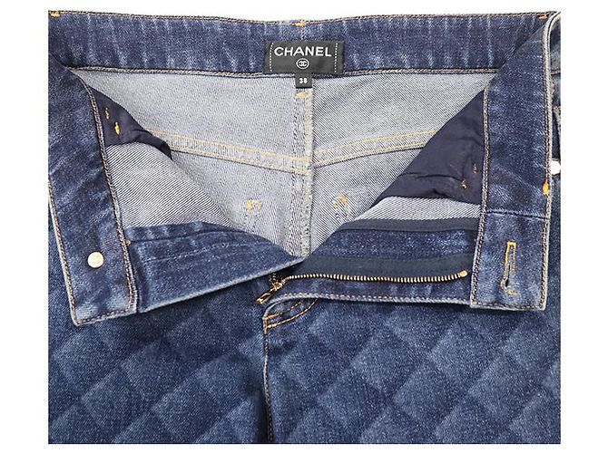 Timeless Chanel P73402 Denim-Hose Blau - Ansicht 5