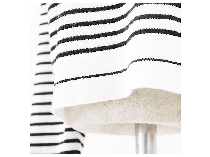 Moncler GIROCOLLO TRICOT Suéter de Algodón Negro Blanco Blanco roto - vista 6