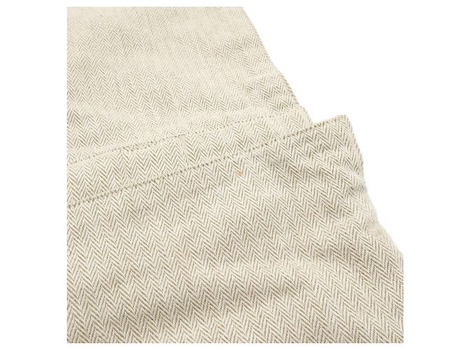 Borsa Hermès Aline Toilè Chevron Beige - vista 6