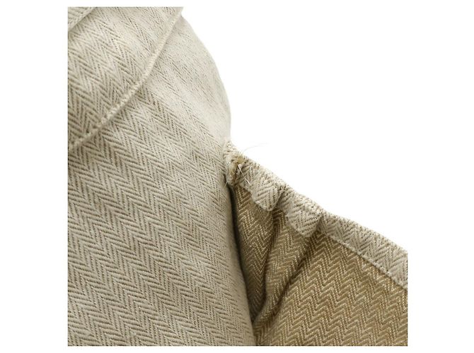 Borsa Hermès Aline Toilè Chevron Beige - vista 8