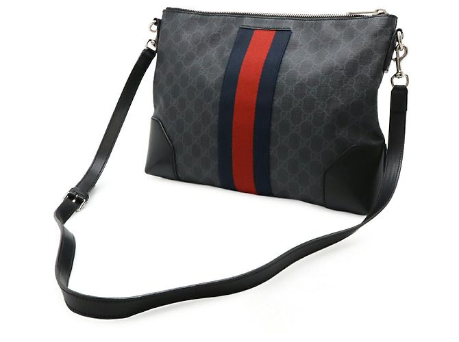 Borsa a spalla 2 in 1 Gucci GG Supreme Nero Rosso Grigio Blu navy - vista 2