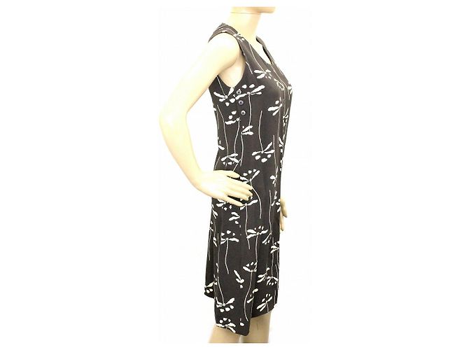 Timeless Vestido de seda Chanel Castaño - vista 3