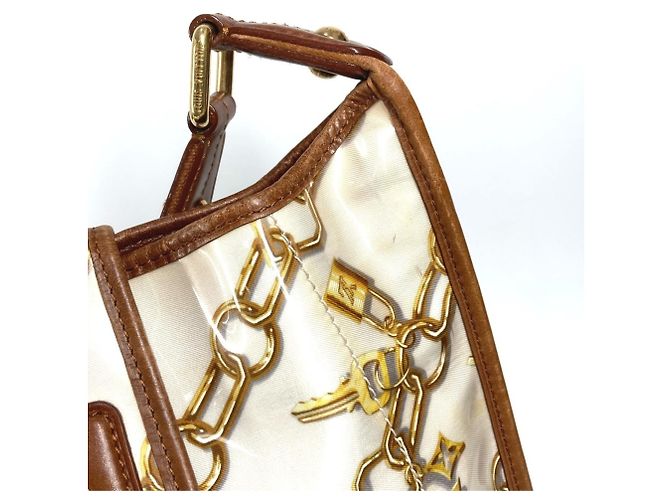 Borsa a Spalla Musette Monogram di Louis Vuitton Marrone Bianco - vista 10