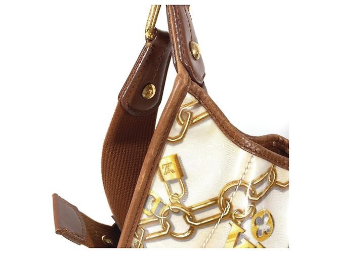 Borsa a Spalla Musette Monogram di Louis Vuitton Marrone Bianco - vista 12