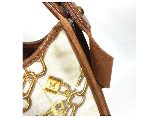 Borsa a Spalla Musette Monogram di Louis Vuitton Marrone Bianco - vista 13
