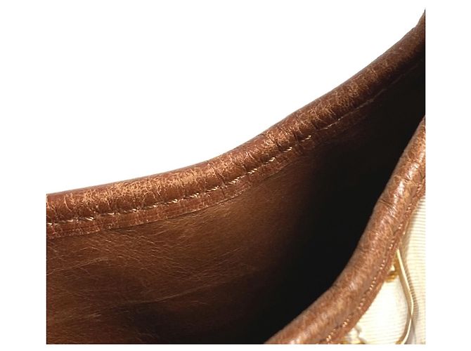 Borsa a Spalla Musette Monogram di Louis Vuitton Marrone Bianco - vista 16