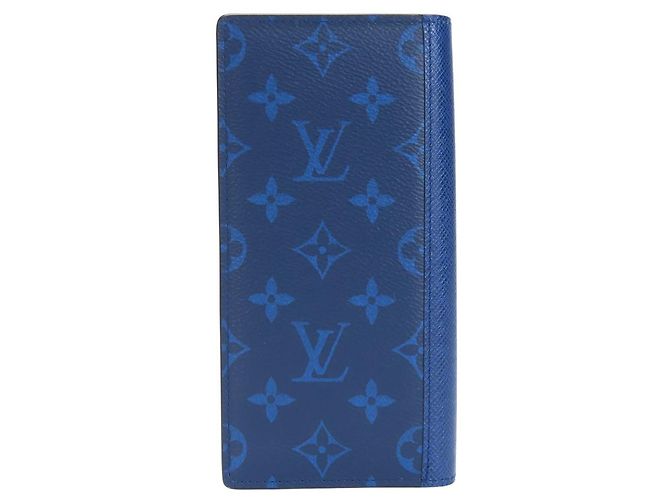 Cartera Bifold Brazza Taiga Monogram Louis Vuitton Azul - vista 2