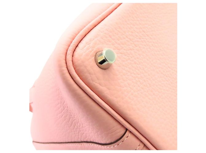 Borsa Hermès Picotin Lock Trillon in pelle Clemence Rosa - vista 7