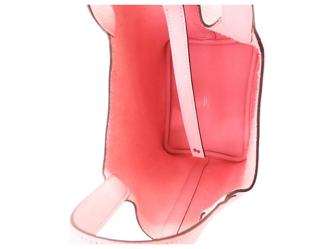 Borsa Hermès Picotin Lock Trillon in pelle Clemence Rosa - vista 8
