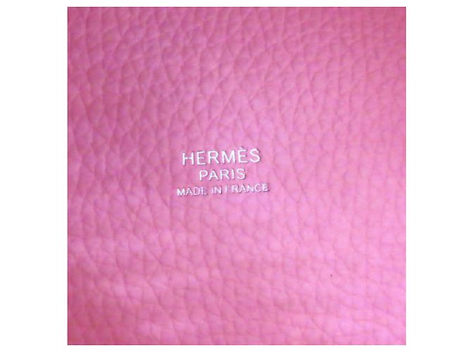 Borsa Hermès Picotin Lock Trillon in pelle Clemence Rosa - vista 9
