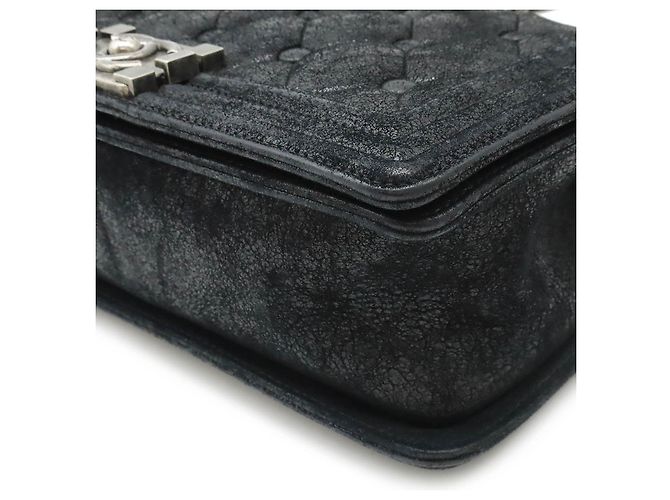 Borsa a spalla in pelle Chanel Boy Nero - vista 3