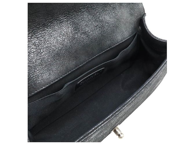 Borsa a spalla in pelle Chanel Boy Nero - vista 6