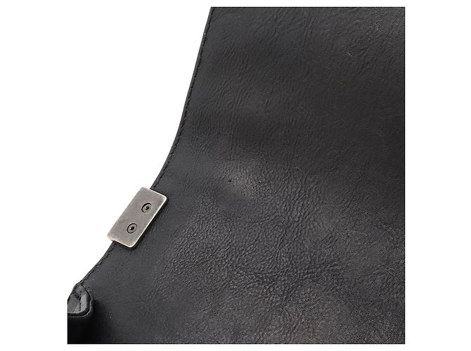 Chanel Boy Leder Schultertasche mit Kette Schwarz - Ansicht 7