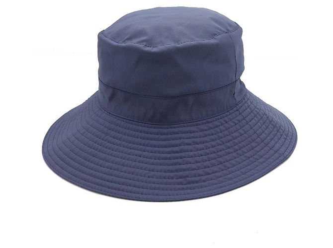 Hermès Bestickter H Logo Bucket Hat Blau Marineblau - Ansicht 2