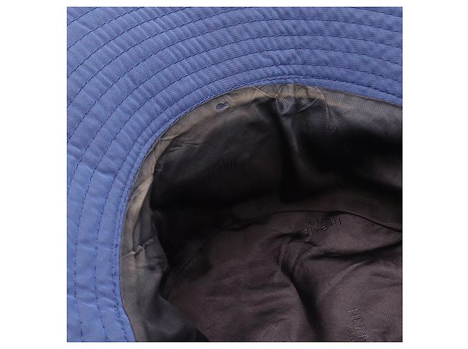 Hermès Bestickter H Logo Bucket Hat Blau Marineblau - Ansicht 6
