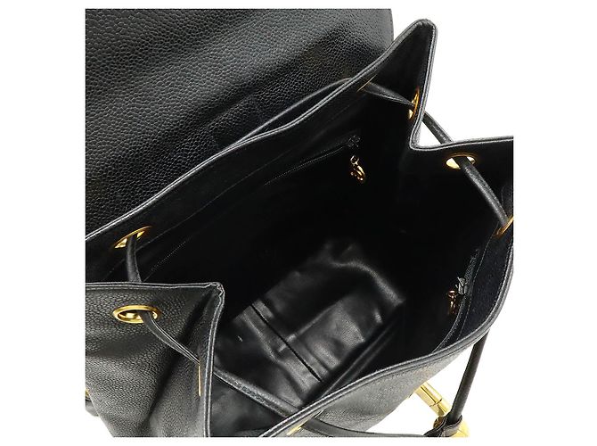 Timeless Chanel Kaviarleder Rucksack Schwarz - Ansicht 7