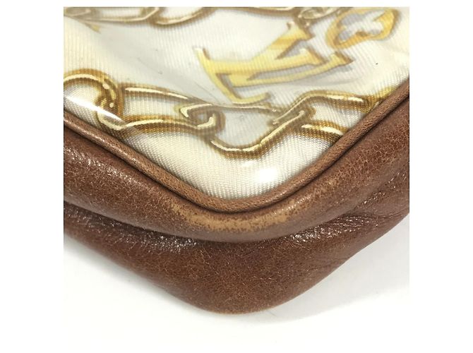 Borsa Pochette Accessoires Charm Monogram Louis Vuitton Marrone Bianco - vista 10