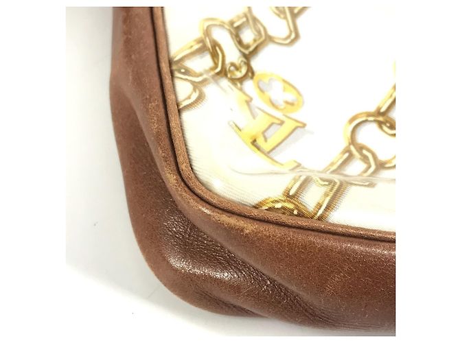 Borsa Pochette Accessoires Charm Monogram Louis Vuitton Marrone Bianco - vista 11