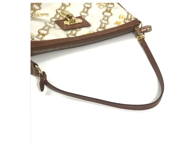 Borsa Pochette Accessoires Charm Monogram Louis Vuitton Marrone Bianco - vista 7