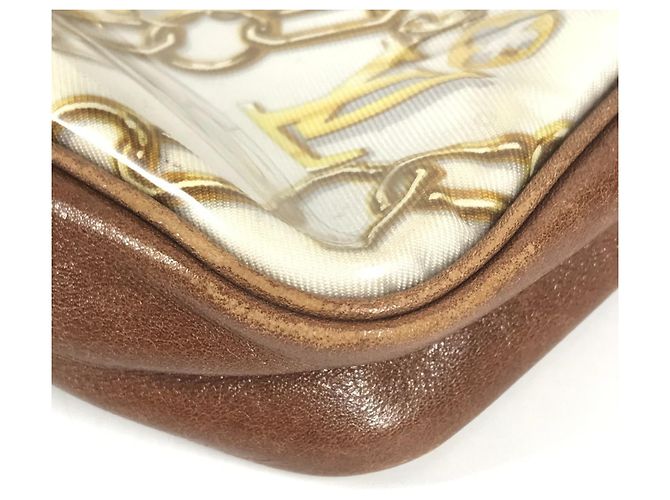 Borsa Pochette Accessoires Charm Monogram Louis Vuitton Marrone Bianco - vista 8